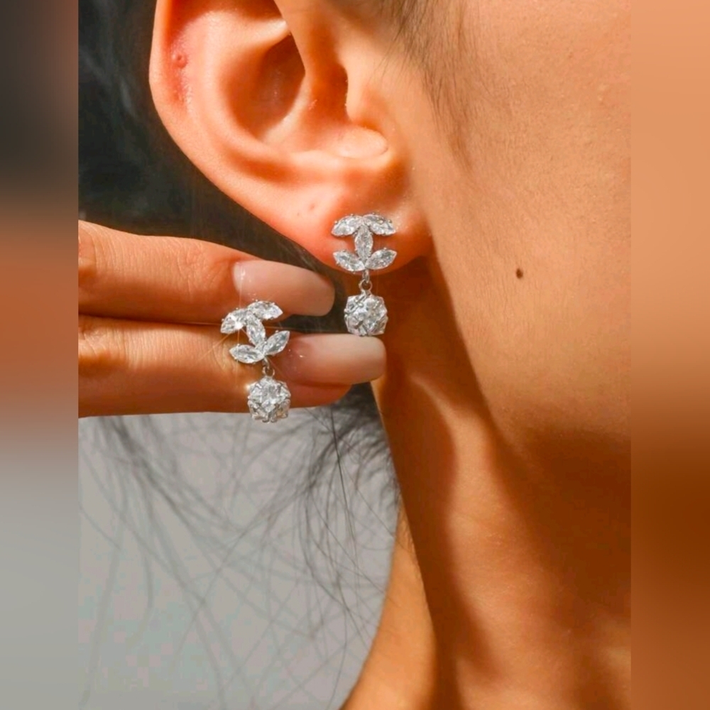 Fashion Jewelry Silver Dangle Earrings